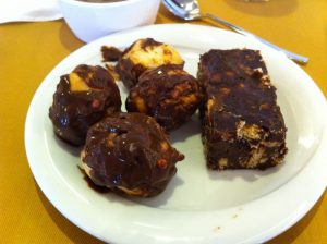 Chocolate desserts on holiday in turkey